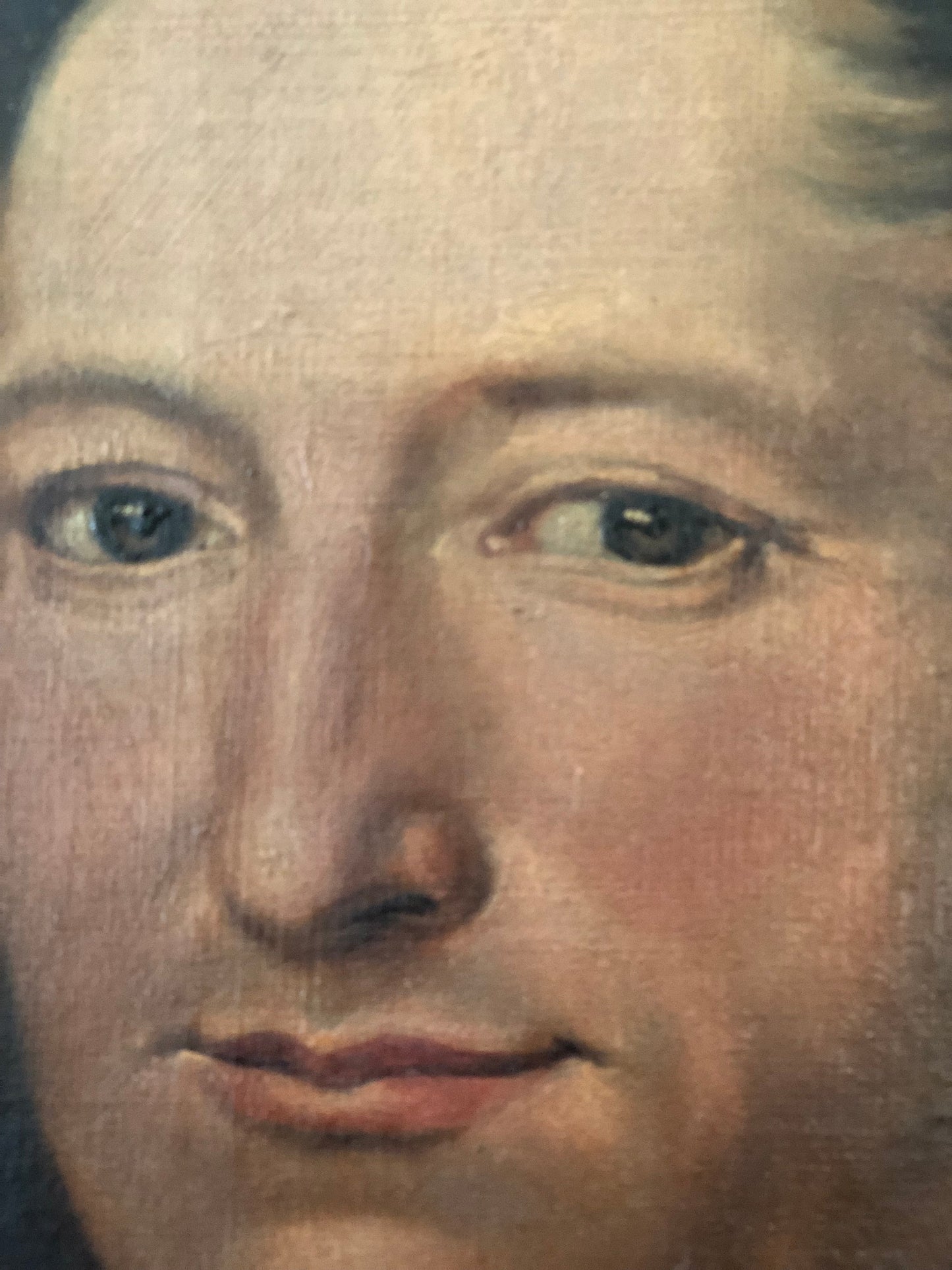Pair of 19th-Century Portraits paintings of a German Baron and Baroness