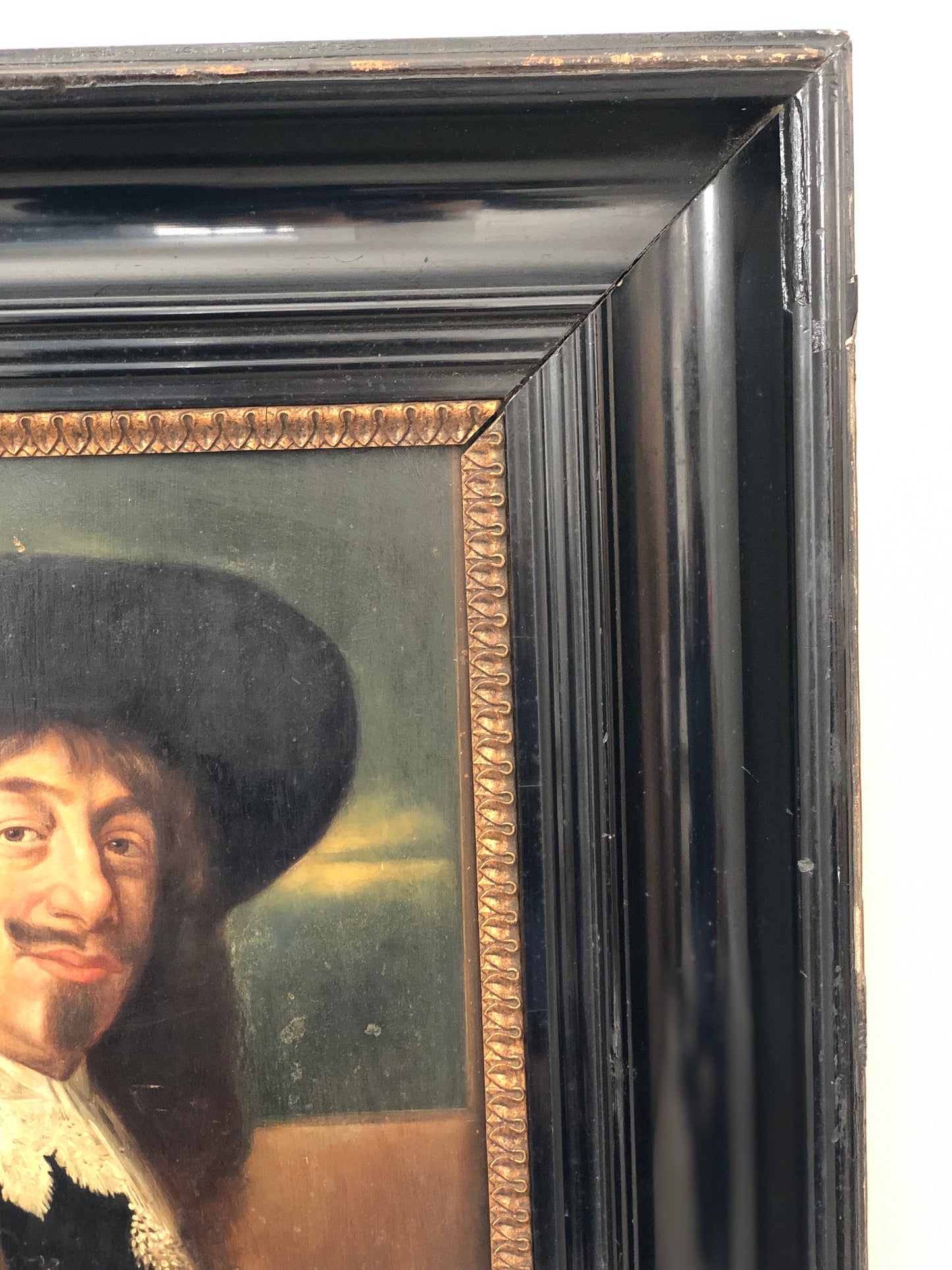 Late 19th century Dutch oil painting of man in Golden Age Attire