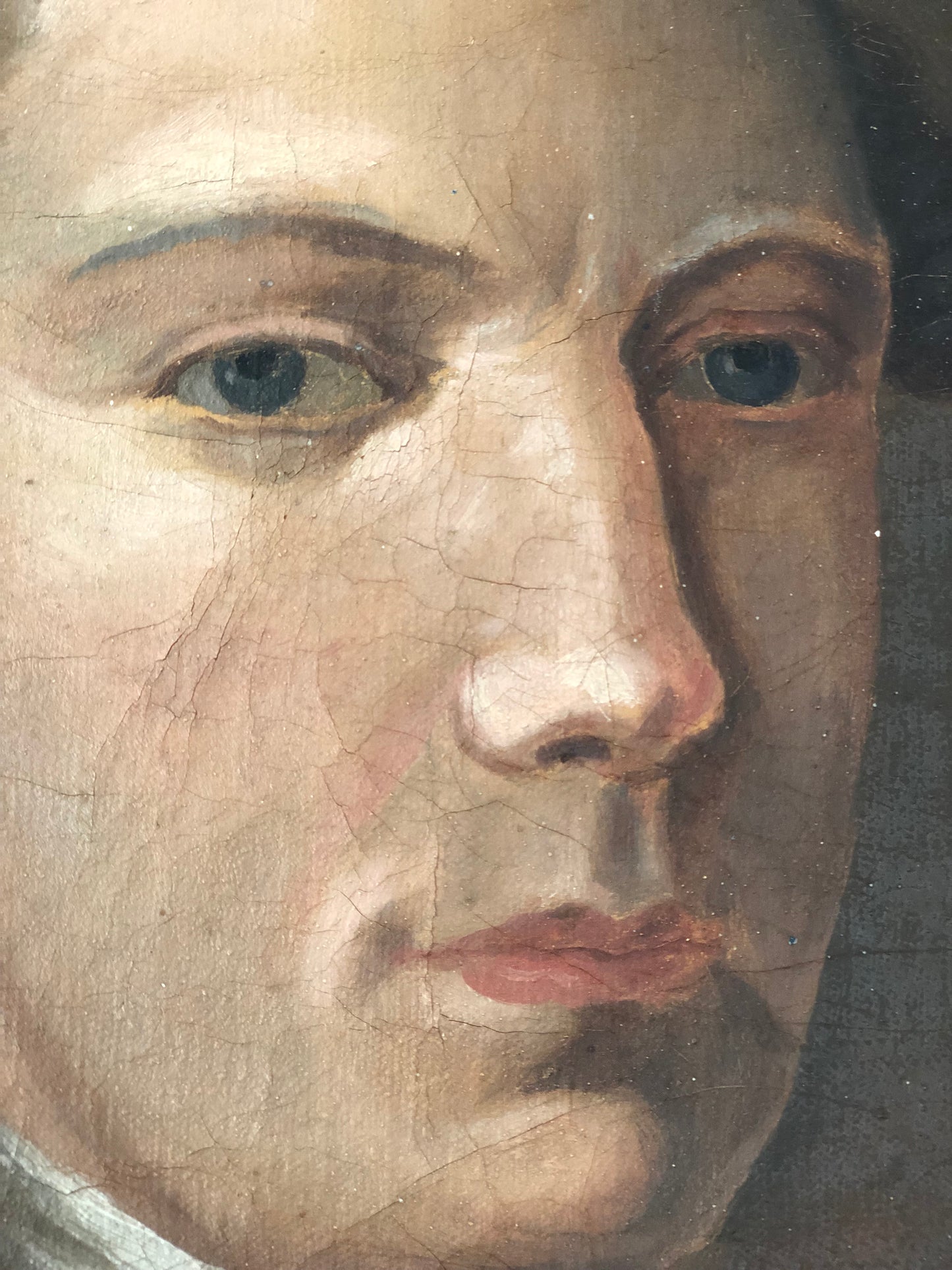 Mid 18th Century Oil Painting Portrait of a Gentleman, France