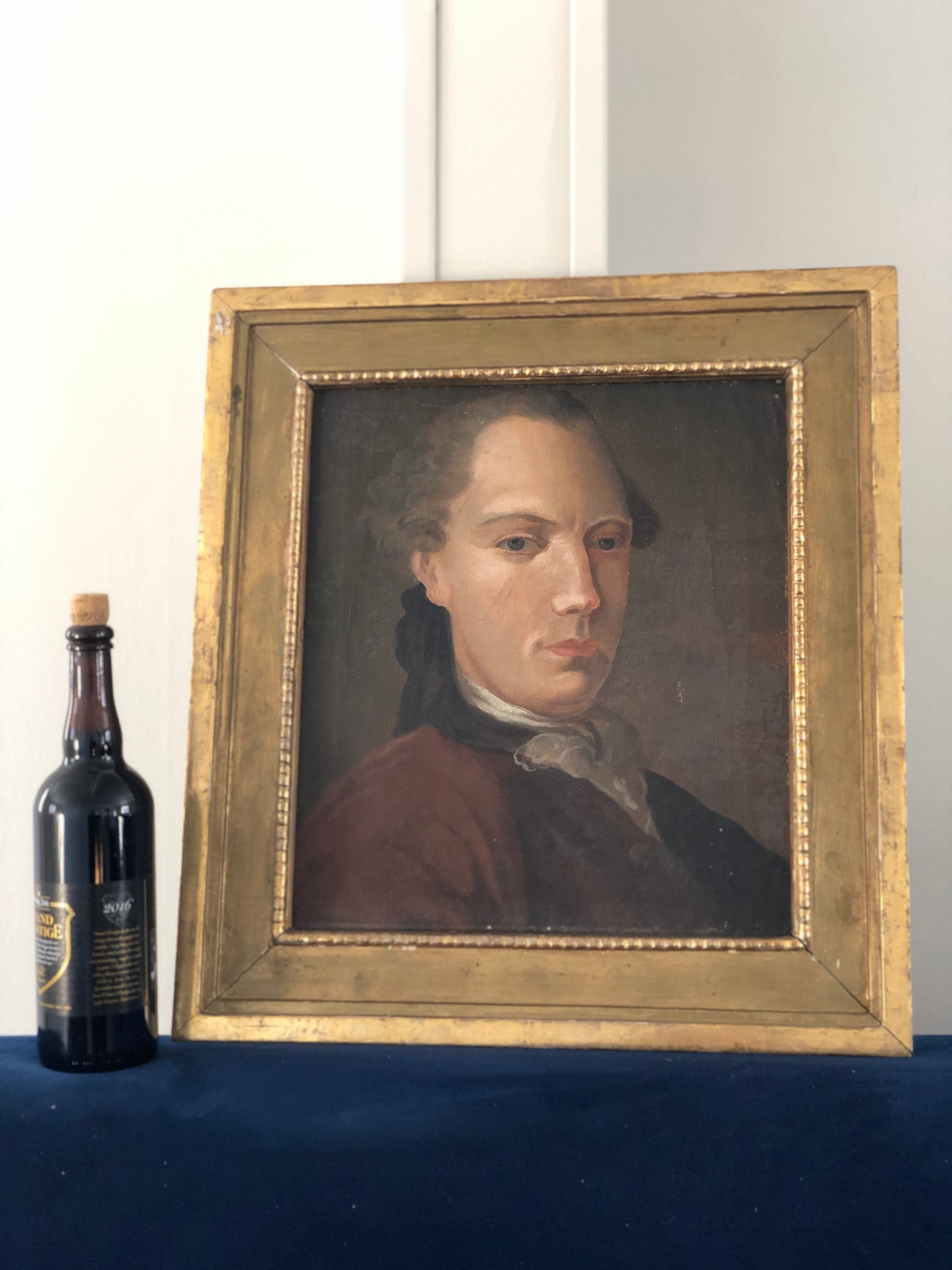 Mid 18th Century Oil Painting Portrait of a Gentleman, France