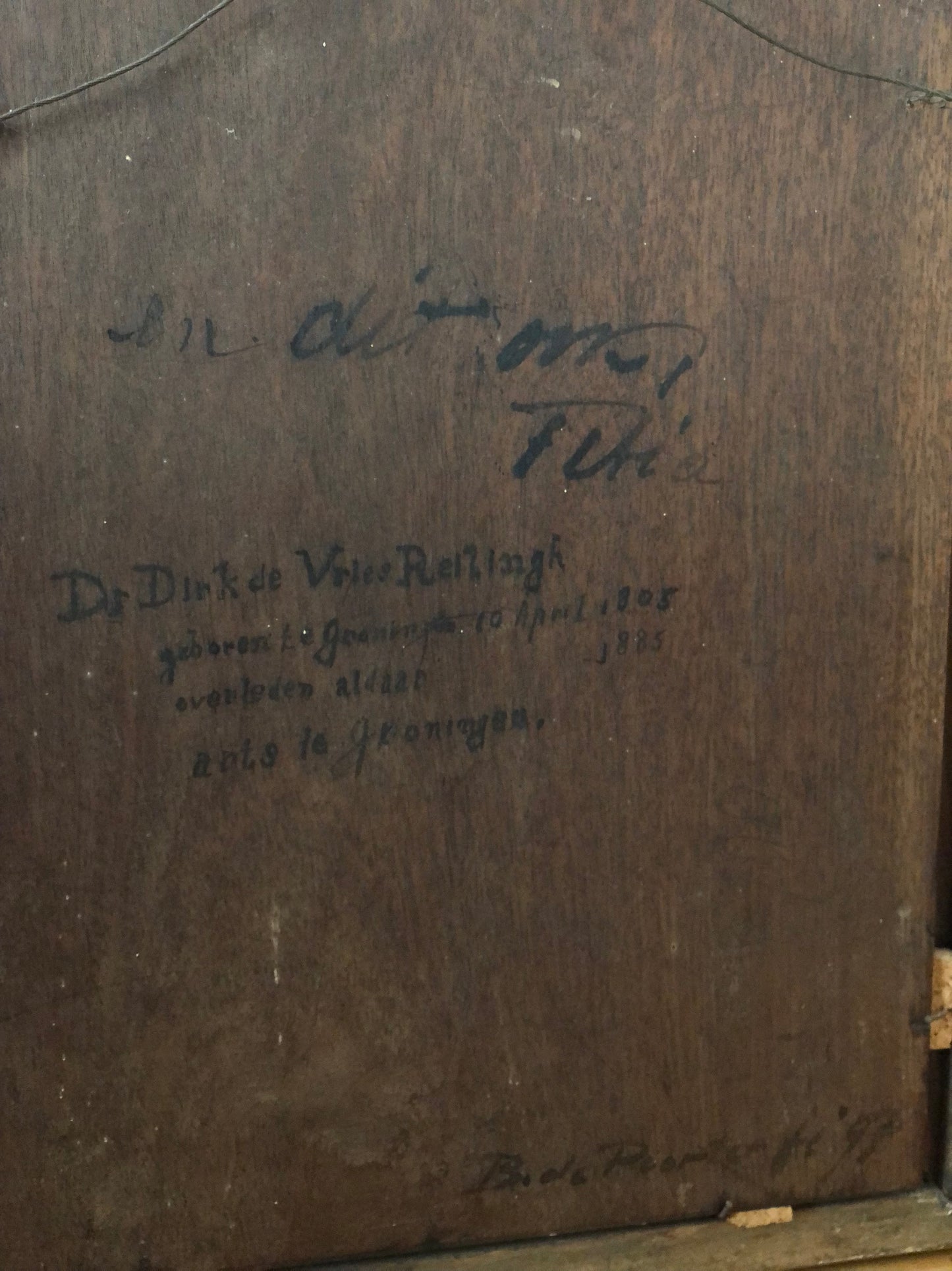 Antique Portrait Painting of Dutch Elite Doctor - Original Gilded Frame