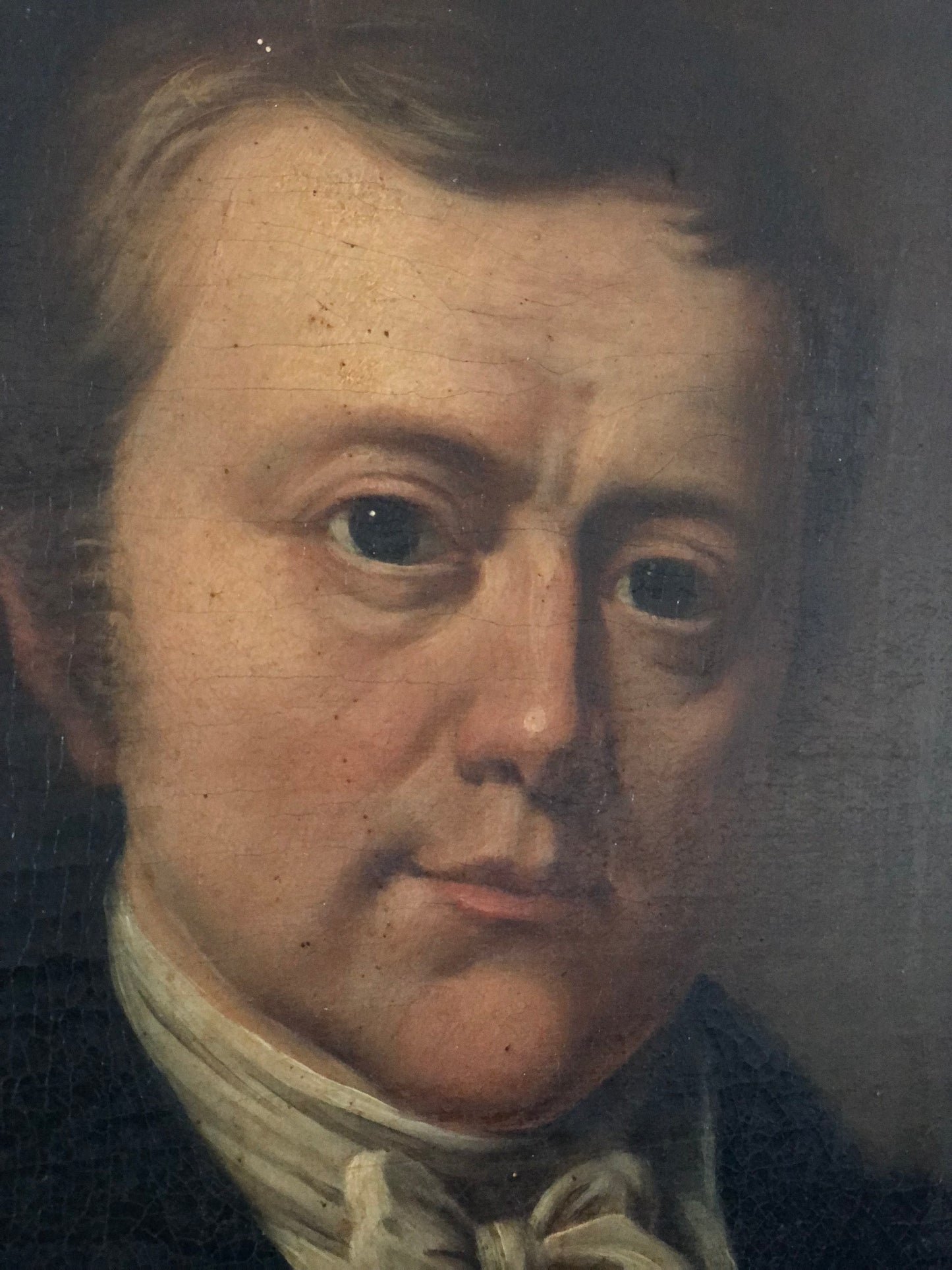 19th century Dutch School Portrait Oil Painting of Distinguished Gentleman