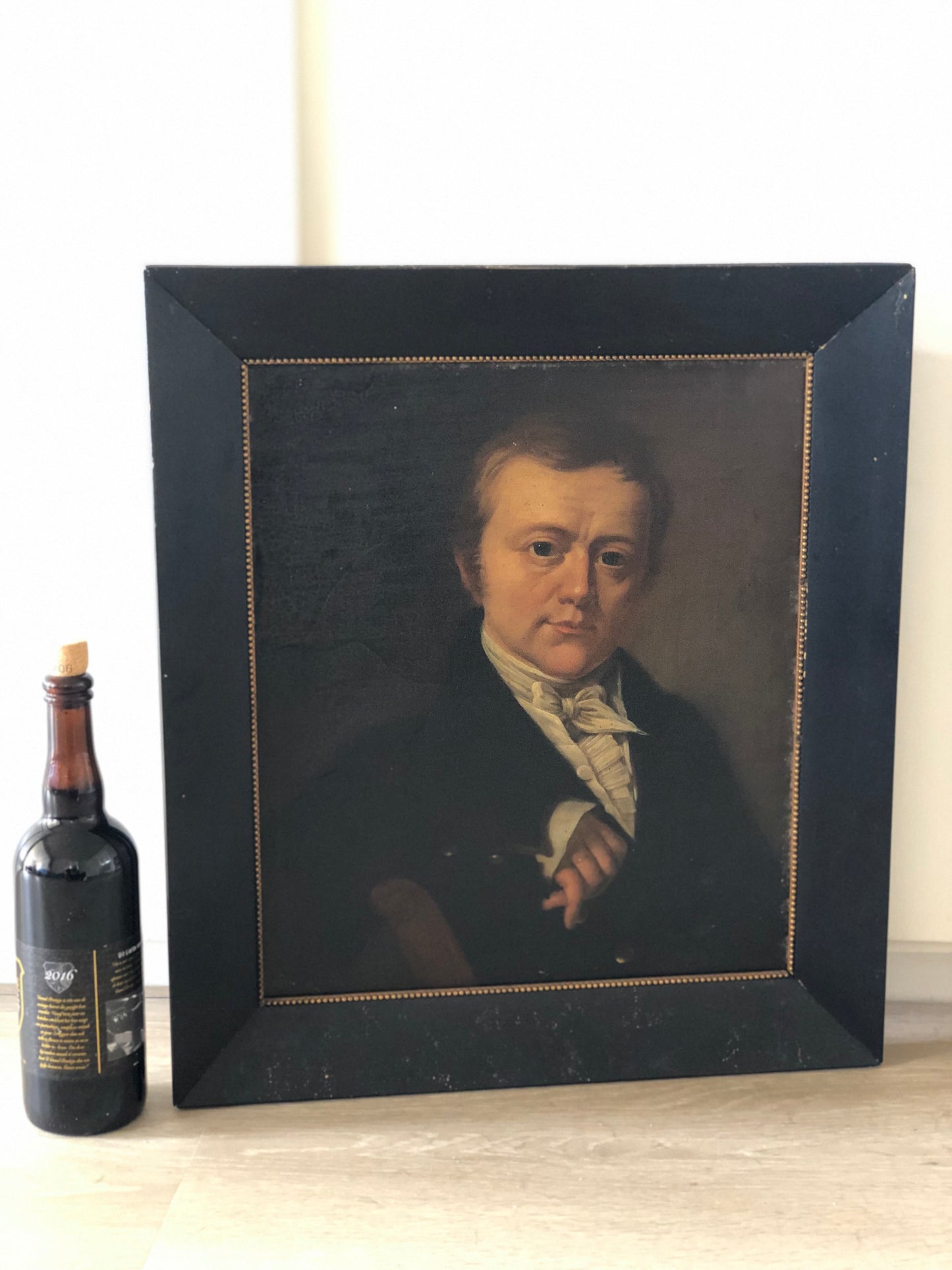19th century Dutch School Portrait Oil Painting of Distinguished Gentleman