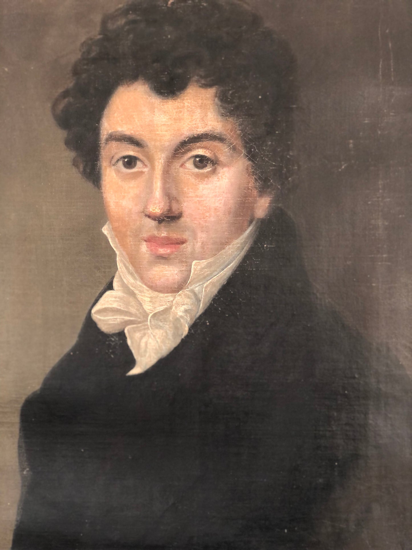 Early 19th century Empire Portrait Painting of a Gentleman