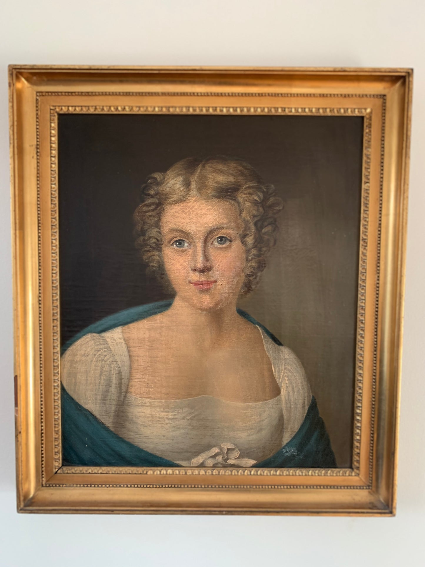 Early 19th century Empire Portrait Painting of a Lady
