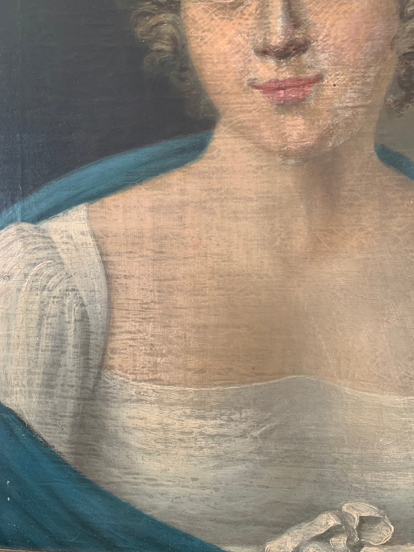 Early 19th century Empire Portrait Painting of a Lady