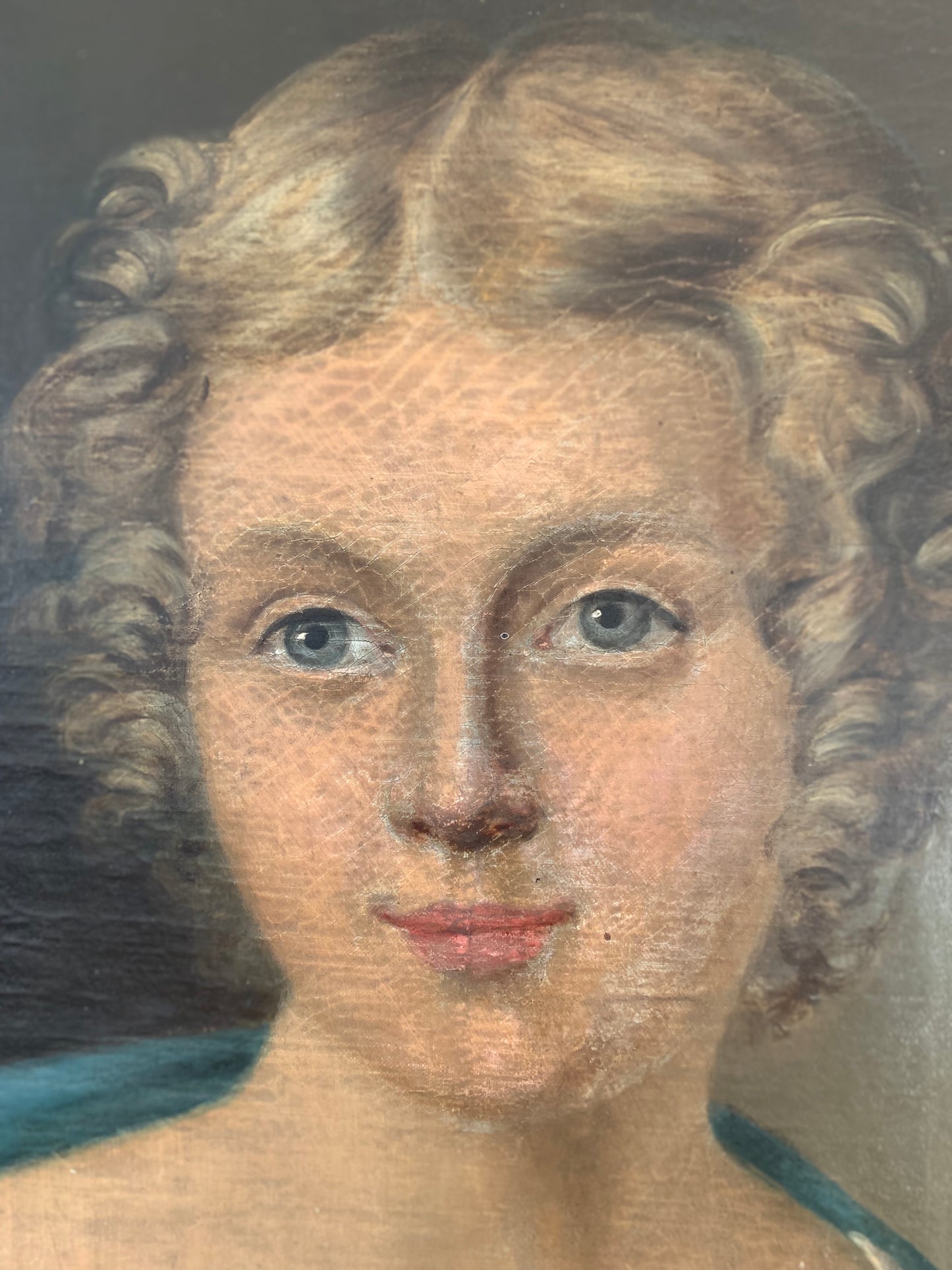 Early 19th century Empire Portrait Painting of a Lady