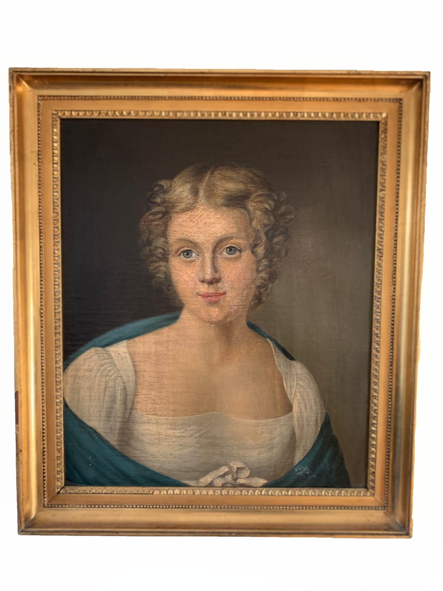 Early 19th century Empire Portrait Painting of a Lady