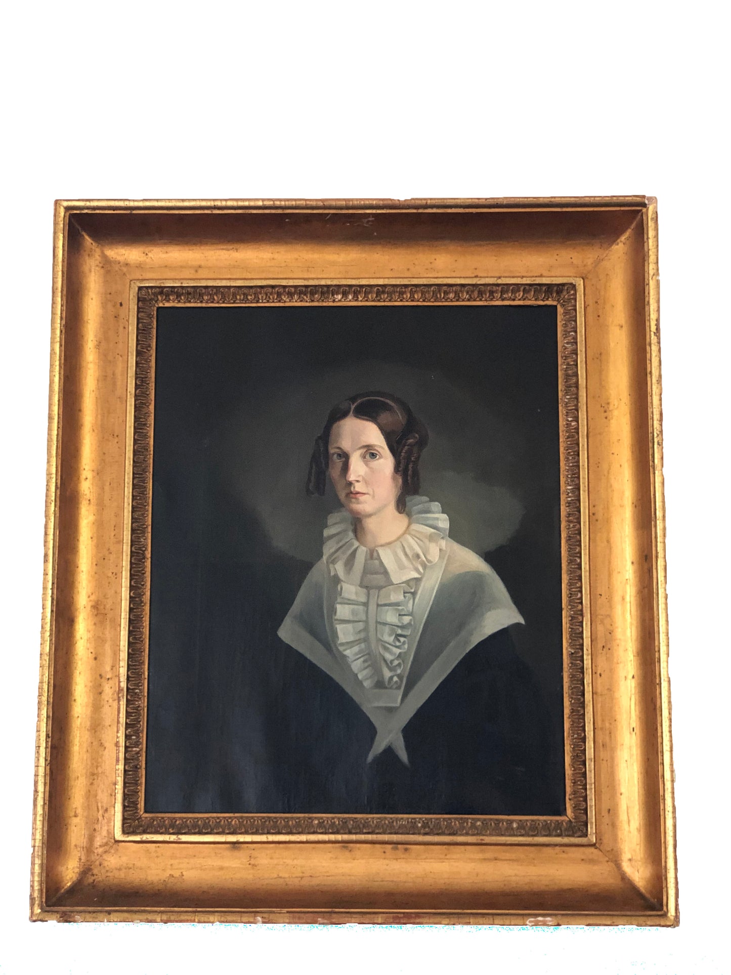 Early 19th Century Oil Portrait Painting of a Swedish Lady Christina Fahlman