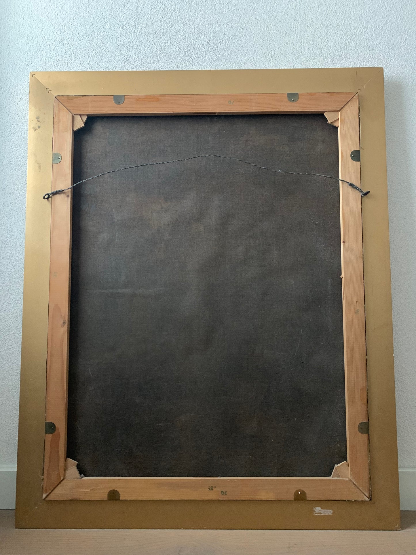 Large 19th Century Dutch Oil Portrait Painting Woman with Lace Dress