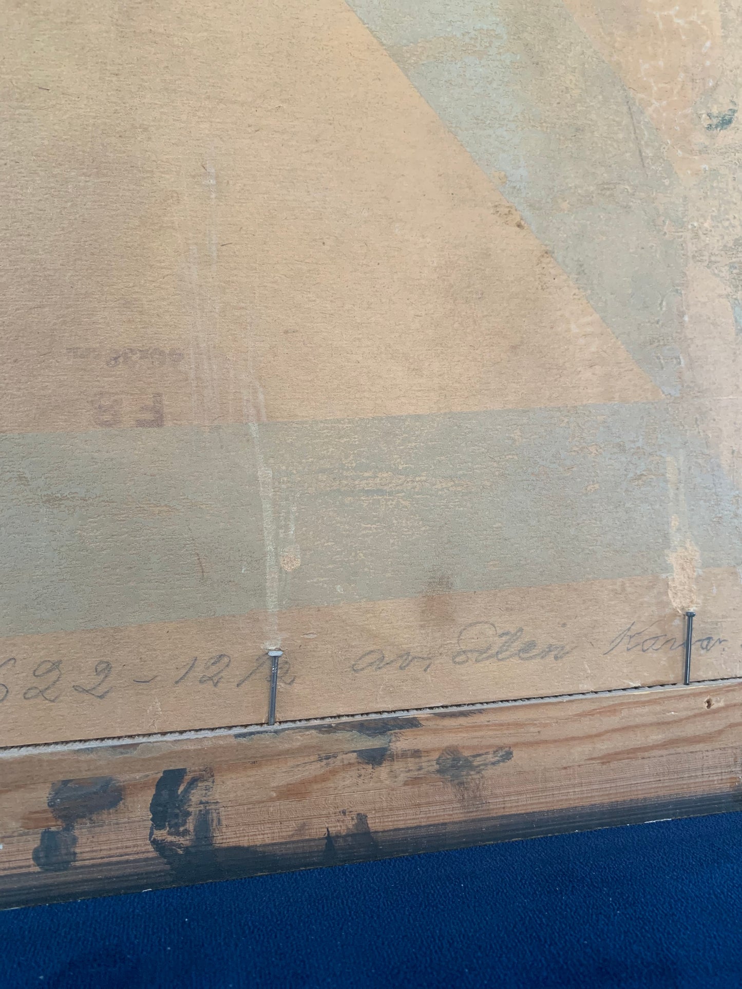 Early 20th century Swedish Oil Painting of Officer in Blue