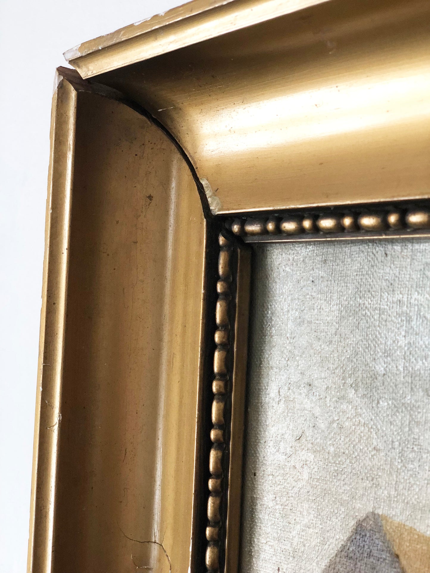 Large Original Vintage Countryside Cottage Oil Painting, circa 1923