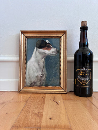 Antique Original Dog Lithographic, Framed Dog Portrait