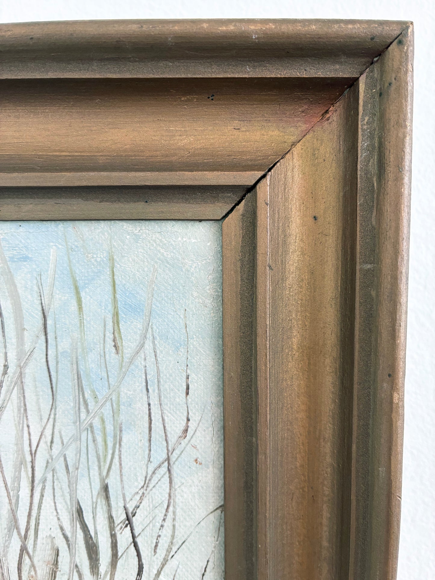 Antique Original Landscape Oil Painting, Signed Countryside Art