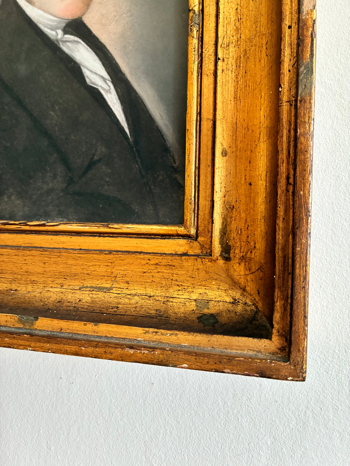 Antique Portrait Pastel Painting of a Gentleman, c. 1830