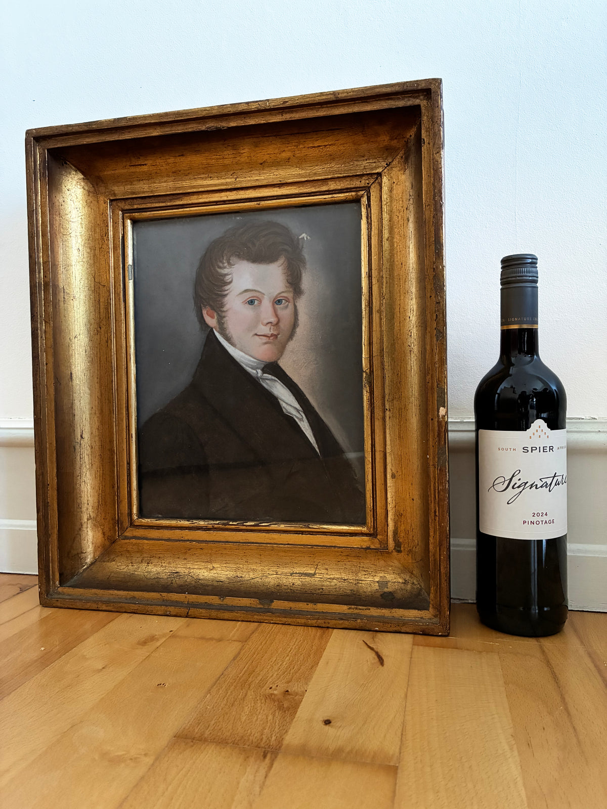 Antique Portrait Pastel Painting of a Gentleman, c. 1830