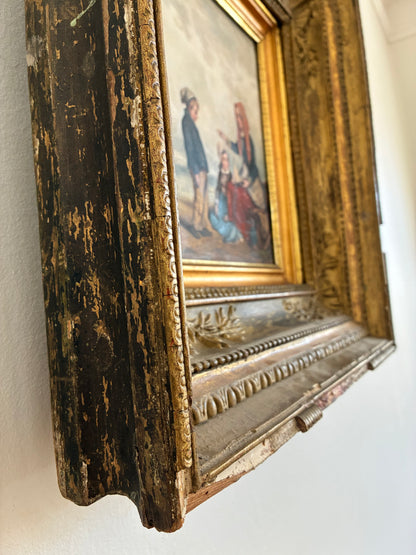 Antique Seaside Oil Painting, c. 1845