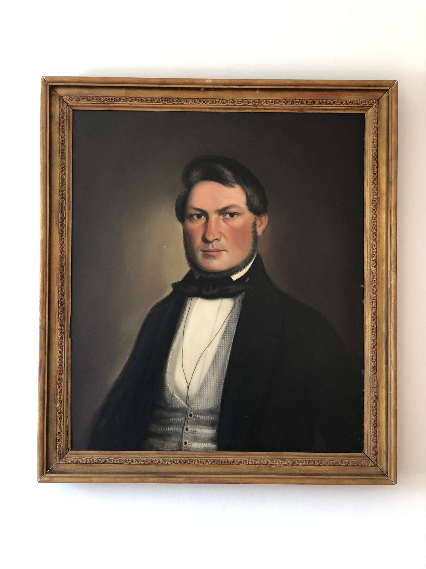 Pair of 19th century Antique oil Paintings of an Influential German Couple