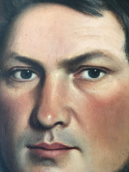 Pair of 19th century Antique oil Paintings of an Influential German Couple
