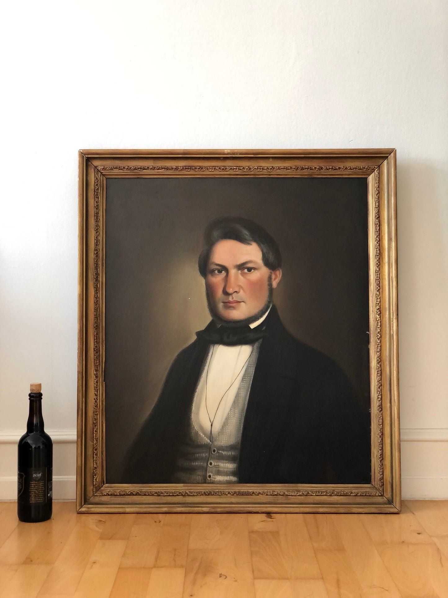 Pair of 19th century Antique oil Paintings of an Influential German Couple