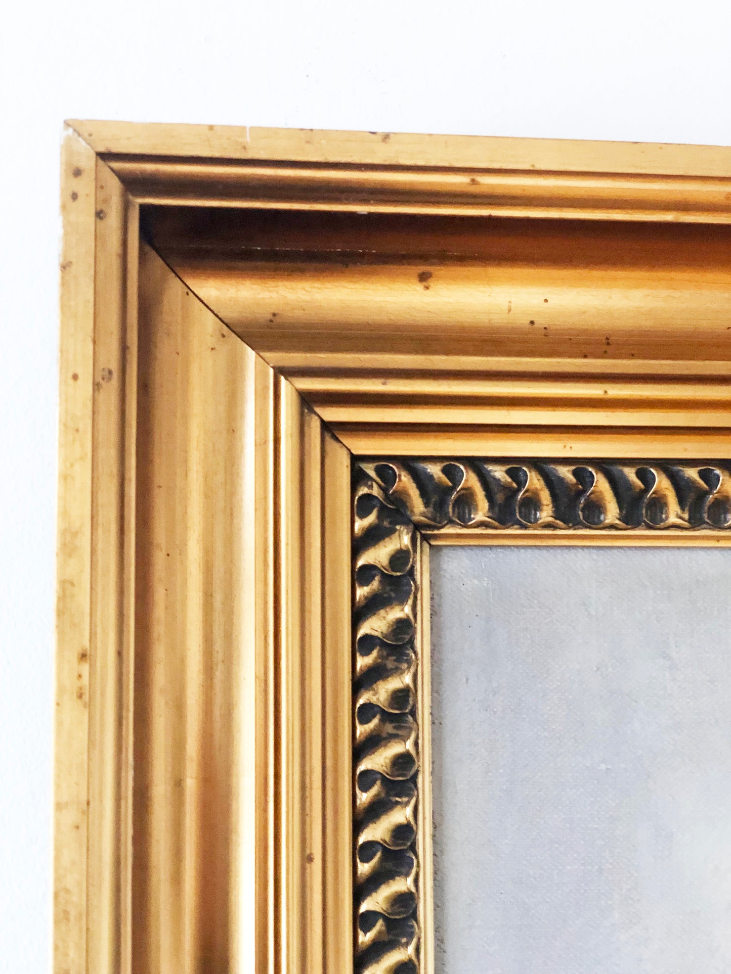 Large Vintage Countryside Cottage Original Oil Painting, circa 1940