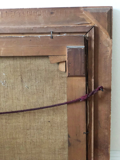 Large Vintage Sea Landscape Original Oil Painting, circa 1923