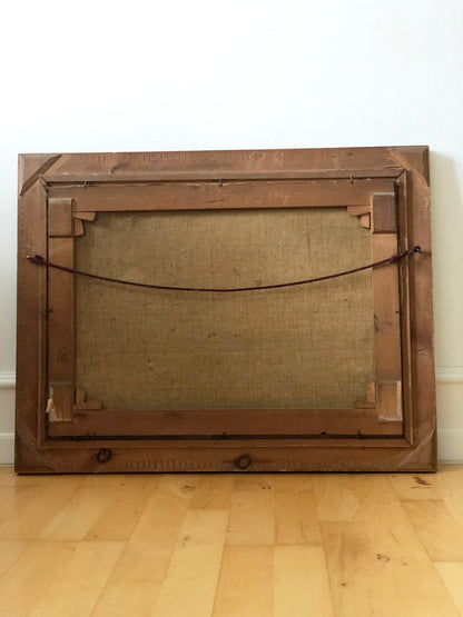 Large Vintage Sea Landscape Original Oil Painting, circa 1923