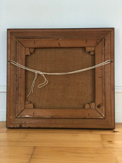 Original Vintage Cottage Landscape Oil Painting, circa 1950