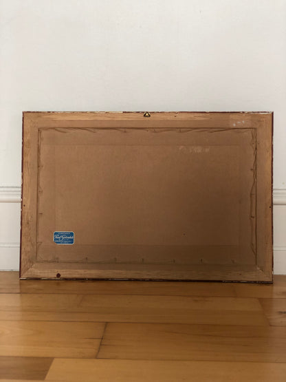 Original Vintage Countryside Cottage Landscape Oil Painting, circa 1925