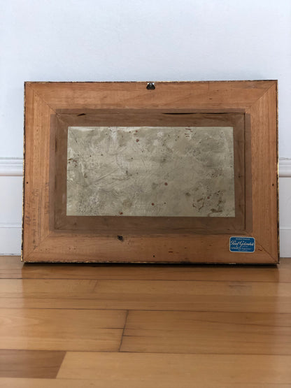 Original Vintage Landscape Cottage Oil Painting, circa 1923