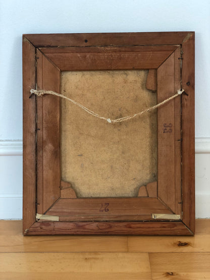 Original Vintage Landscape Cottage Oil Painting, circa 1960