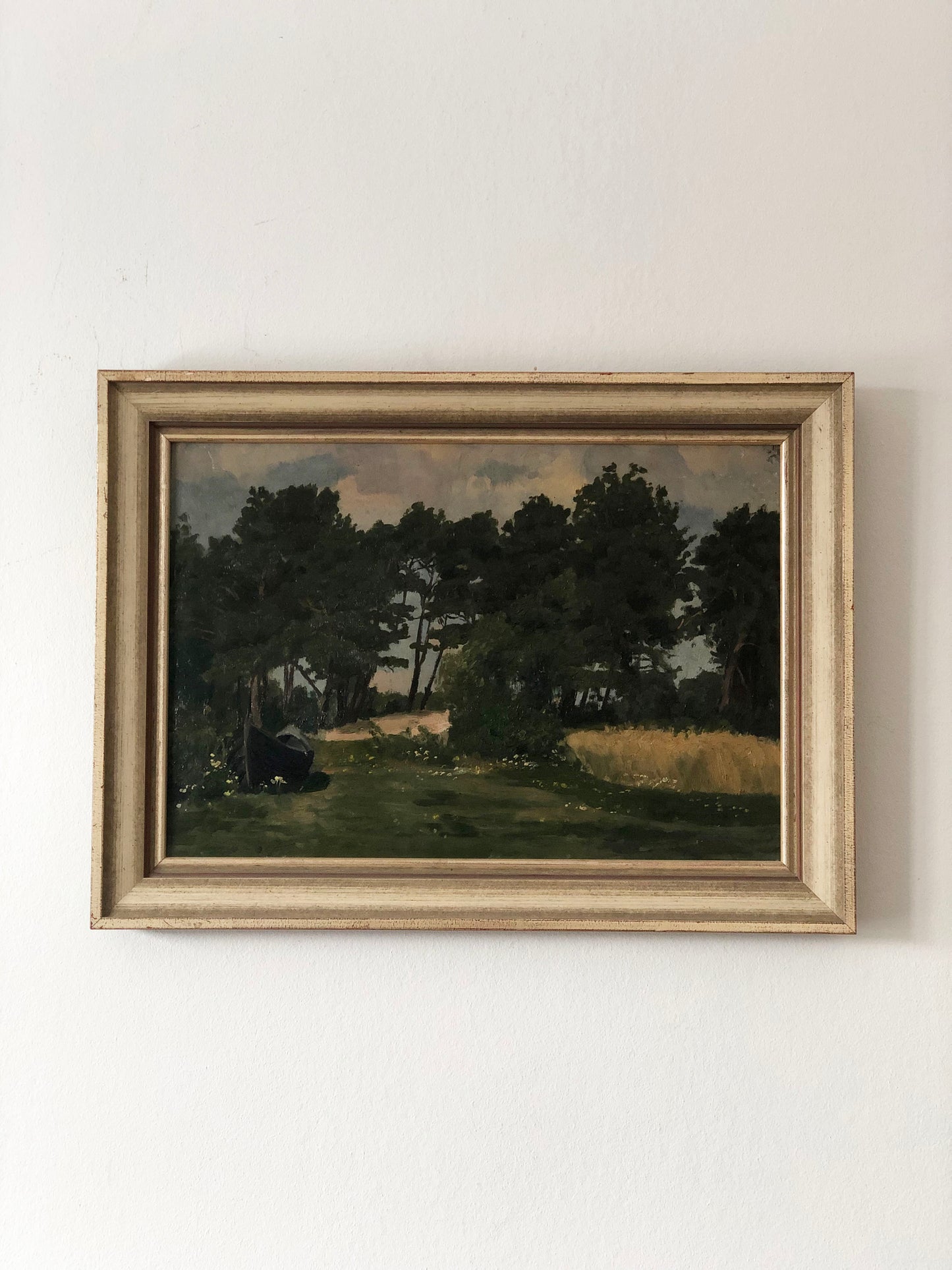 Original Vintage Nature Landscape Oil Painting, circa 1925