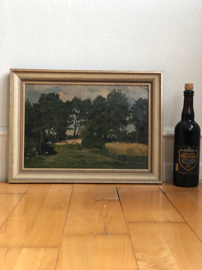 Original Vintage Nature Landscape Oil Painting, circa 1925