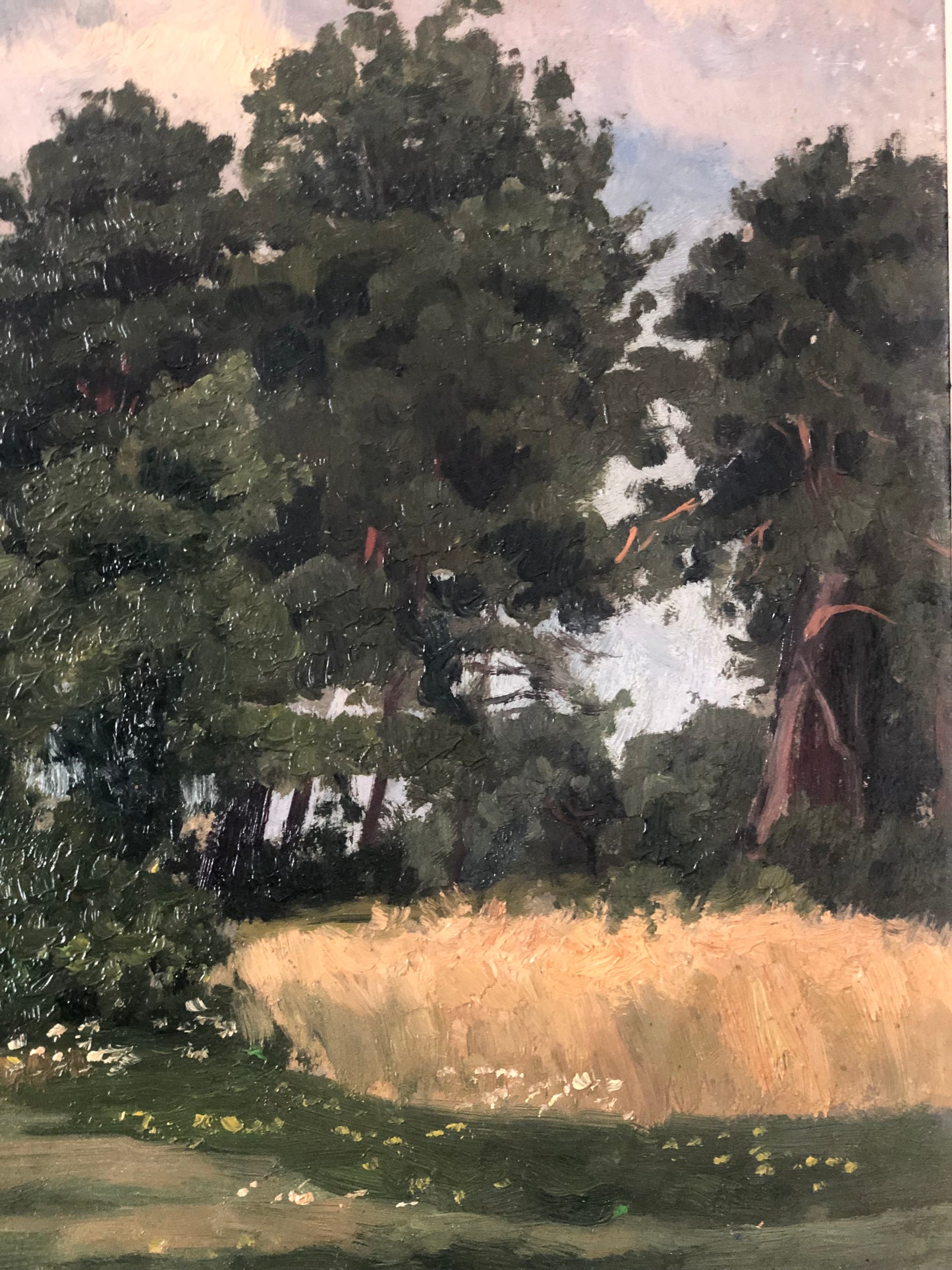 Original Vintage Nature Landscape Oil Painting, circa 1925