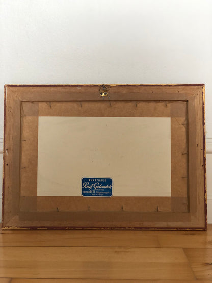 Original Vintage River Landscape Oil Painting, circa 1925