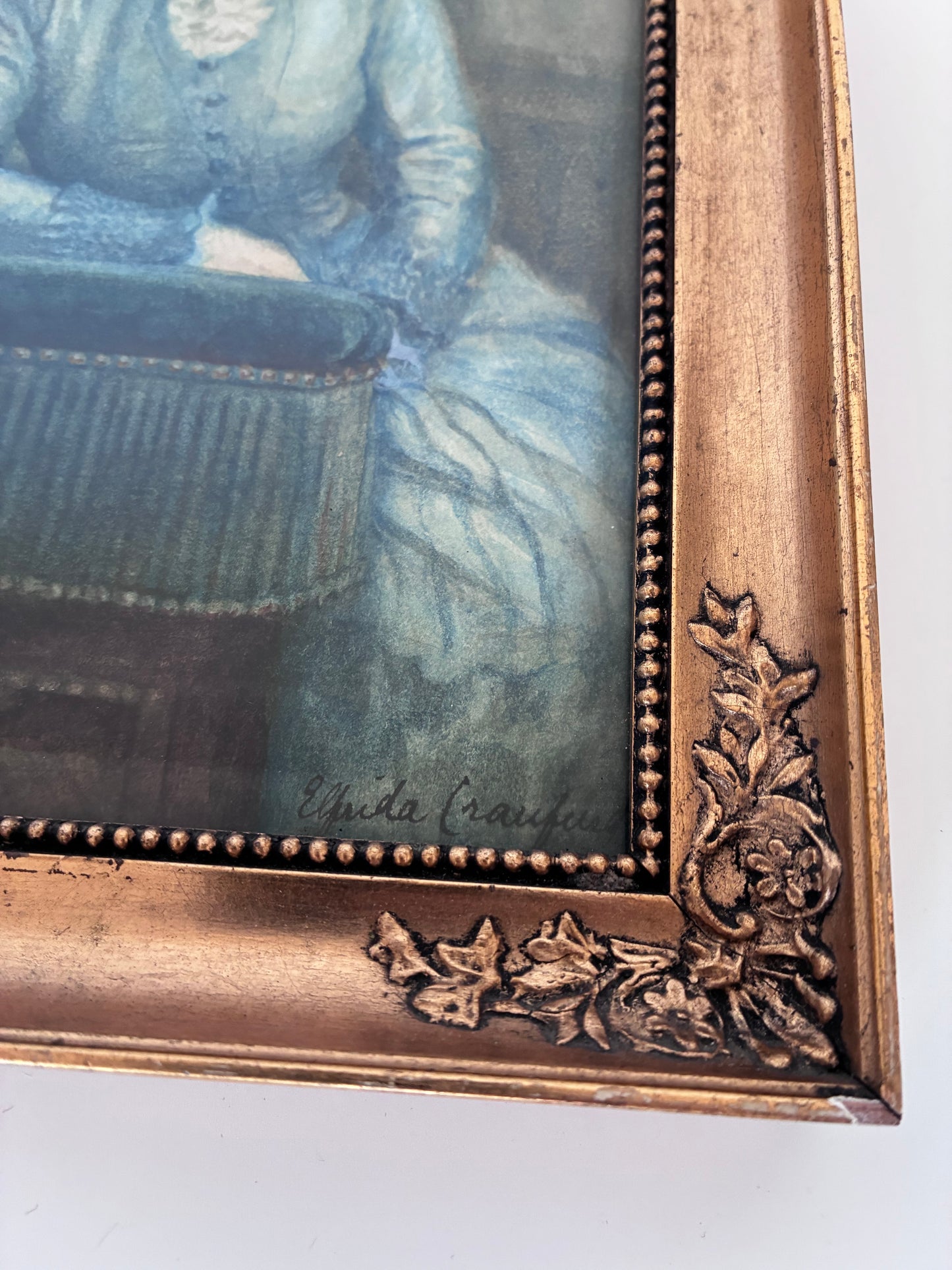 Pair of Antique Portrait Lithographics of a Gentleman and Lady, circa 1882