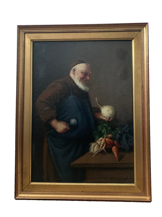 19th Century Oil Marouflé Painting H. Hartwich