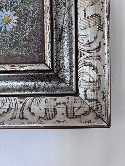 Vintage Original Floral Still Life Oil Painting, circa 1980