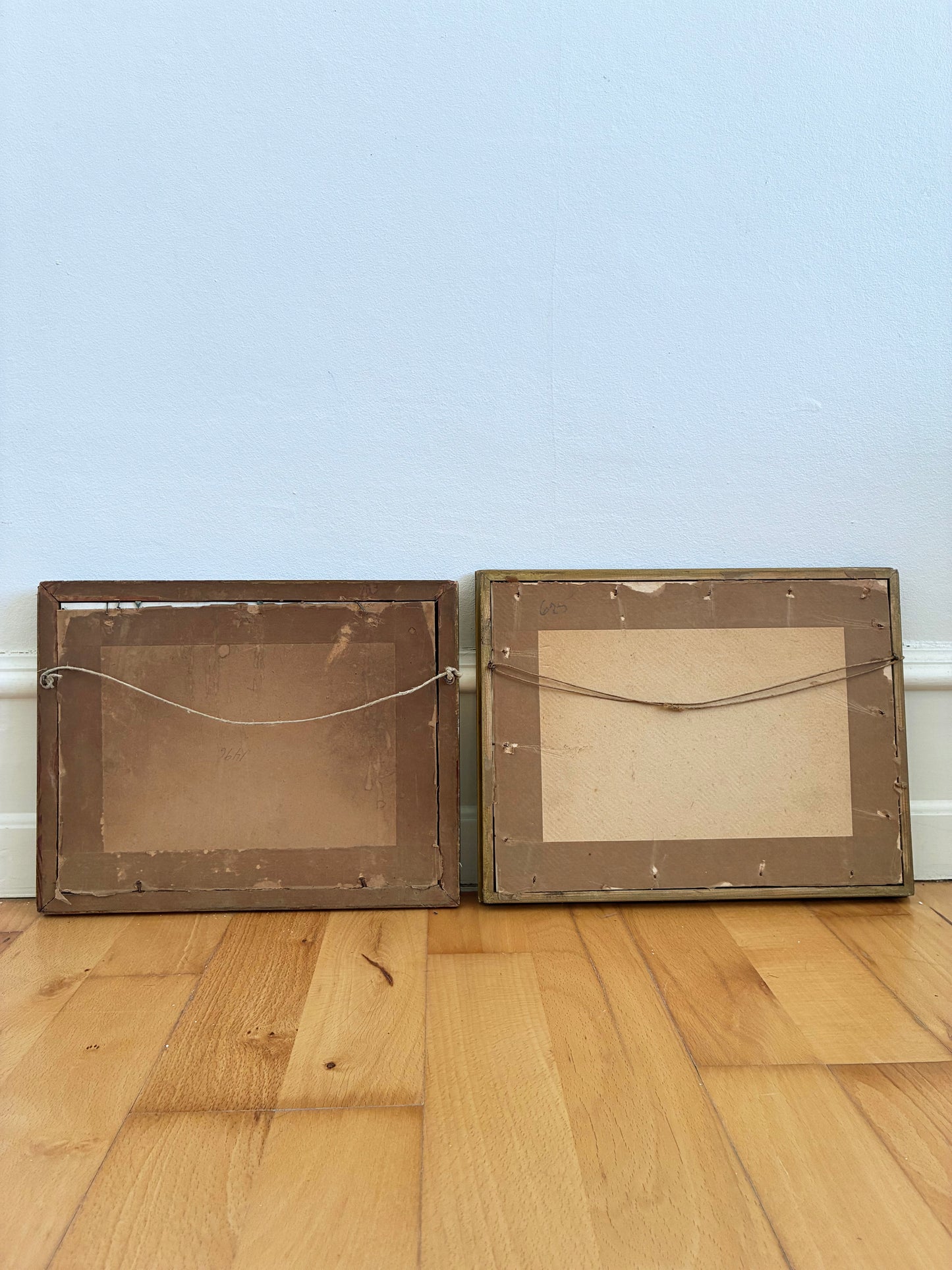 Pair of Antique Original Horse Etchings, circa 1700, Framed Equestrian Prints