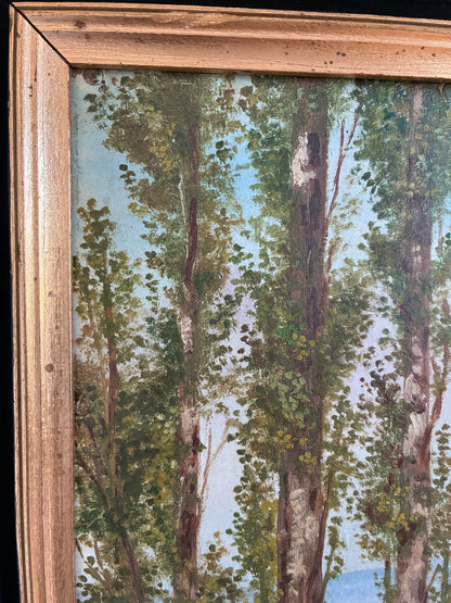 Vintage Original Landscape Oil Painting, Framed Signed Countryside Wall Art