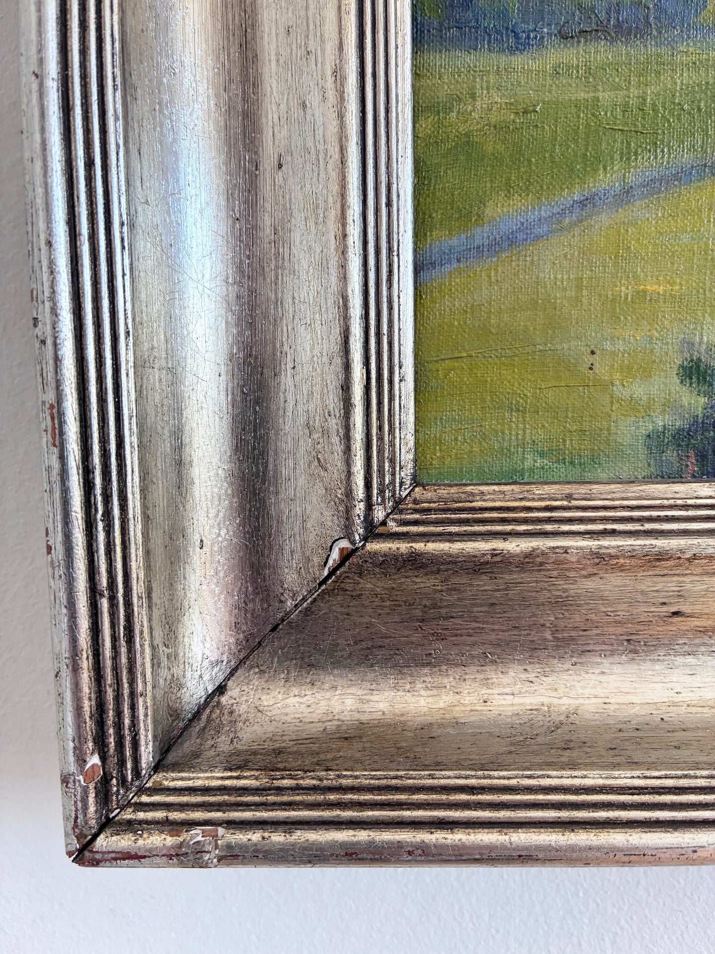 Vintage Original Landscape Oil Painting, Countryside Art