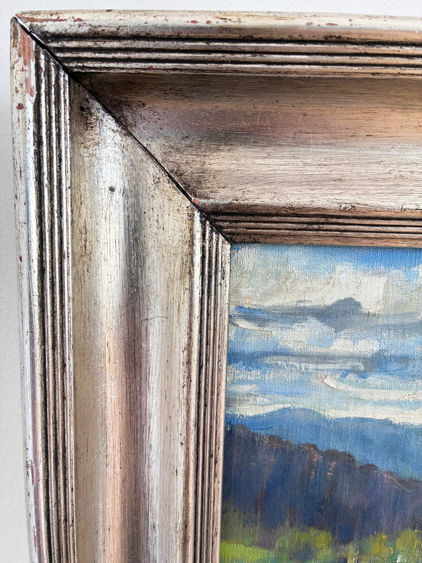 Vintage Original Landscape Oil Painting, Countryside Art