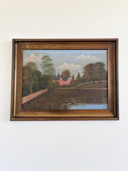 Vintage Original Landscape Oil Painting, Signed Countryside Art, c. 1930