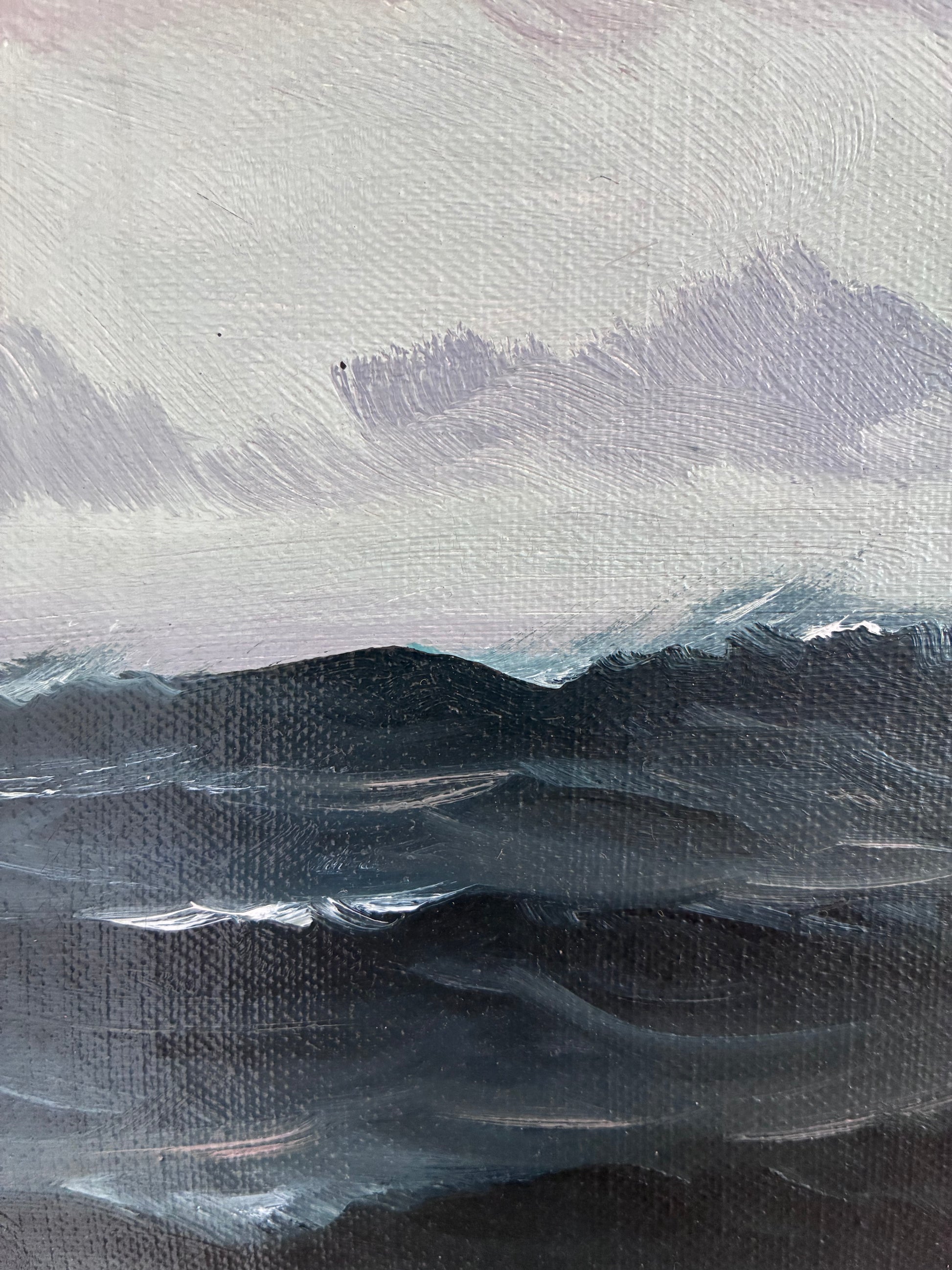 Vintage Original Seascape Oil Painting, Signed Sailing Ship Art