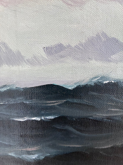 Vintage Original Seascape Oil Painting, Signed Sailing Ship Art