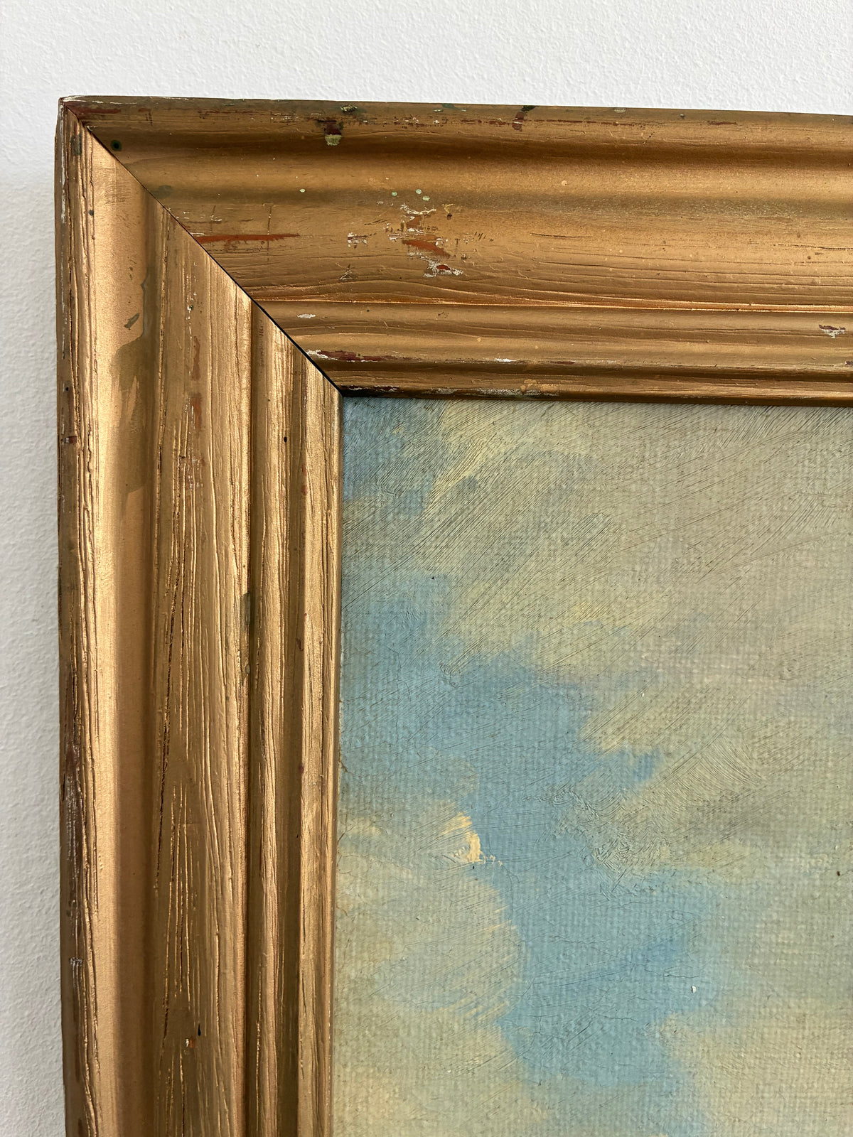 Vintage Signed Sailing Ship Seascape Oil Painting