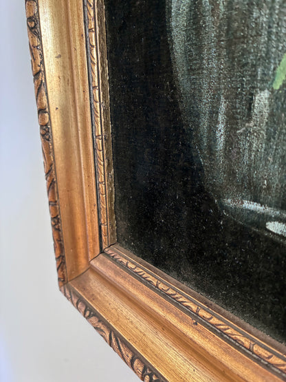 Vintage Original Velvet Flower Oil Painting Set, Pair of Framed Still Life Art