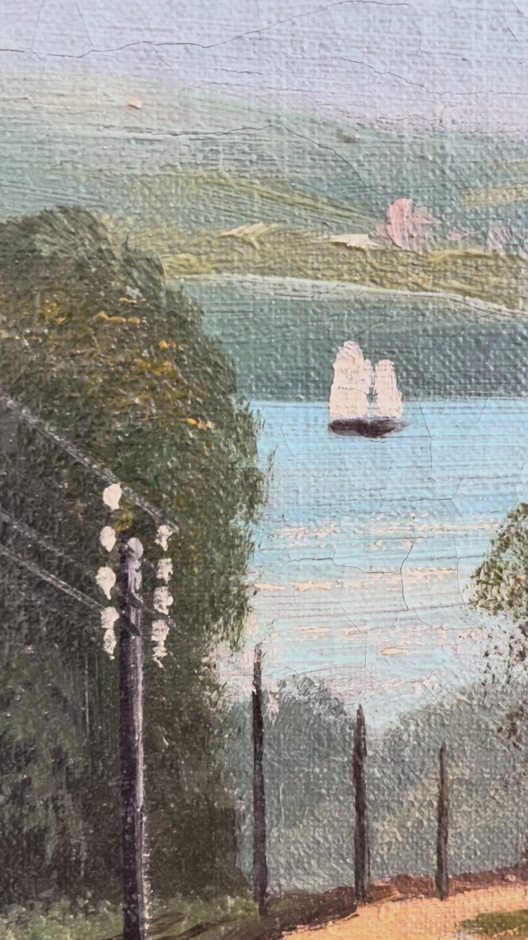 Vintage Original Coastal Landscape Oil Painting, Signed Seaside Art, video
