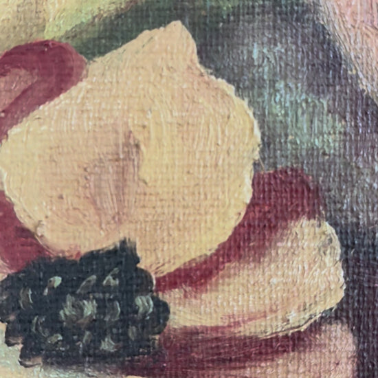 Framed Vintage Original Floral Oil Painting, Signed Flower Art video