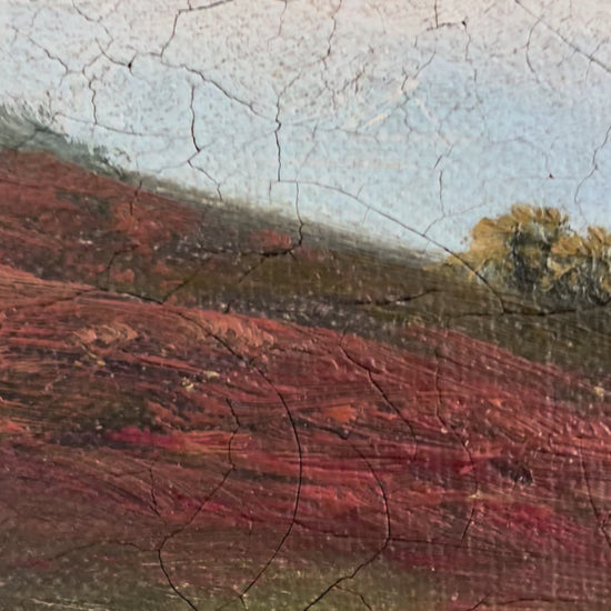 Antique Original Landscape Oil Painting, Signed Countryside Art video